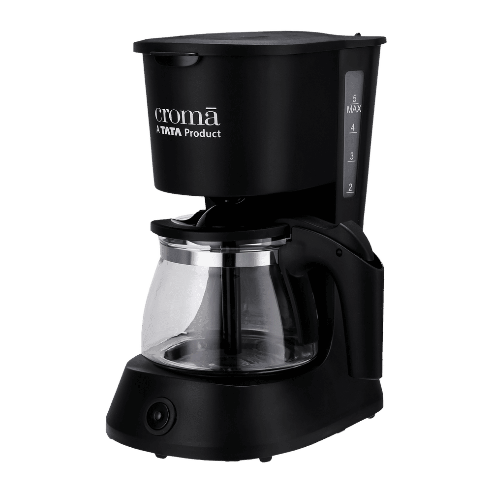 Buy Croma 600 Watt 5 Cups Manual Drip Coffee Maker with Keep Warm